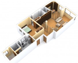 reforma de vivienda para discapacitado · vista 3D · arquible